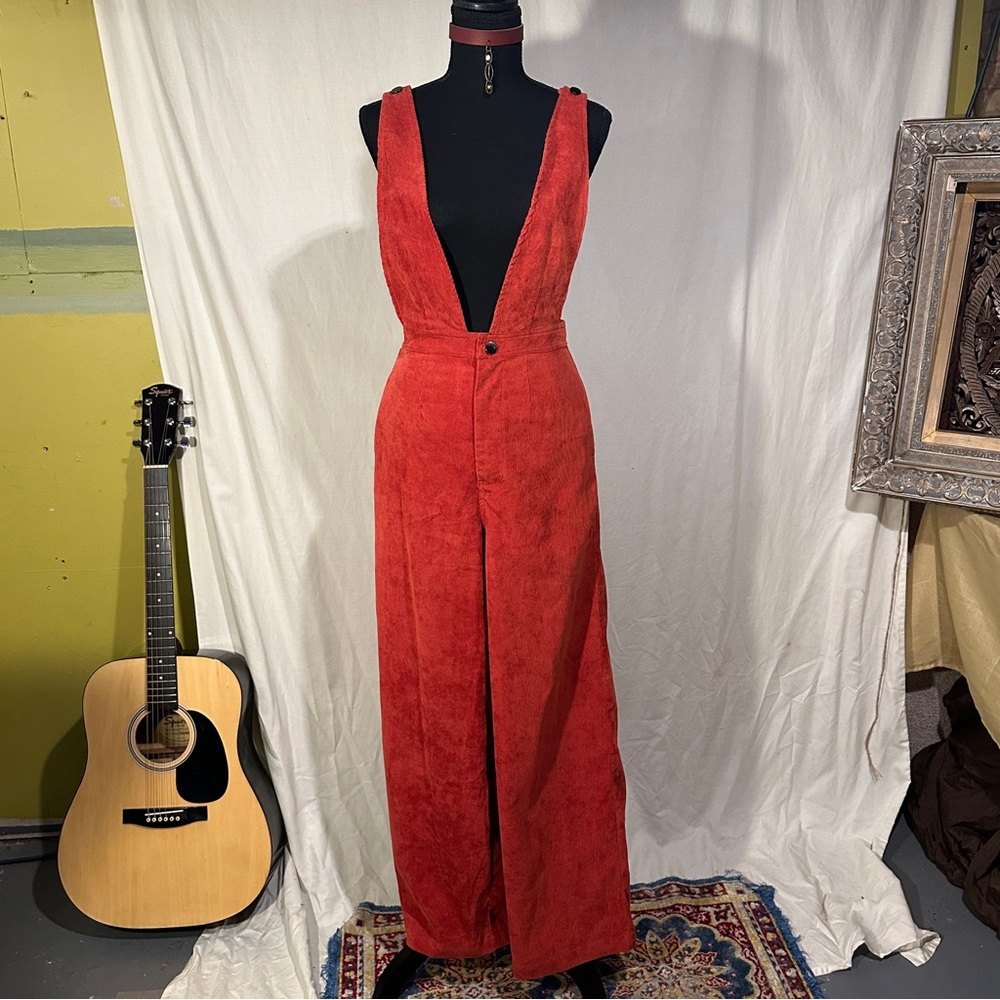 Wide Leg Corduroy Jumpsuit Size Small